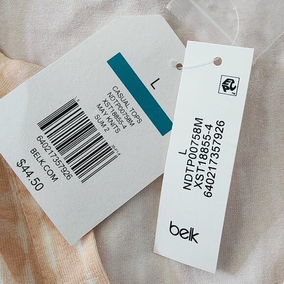 NWT'S WONDERLY RUFFLED SWING TOP SZ LARGE - Picture 3 of 3